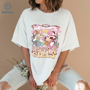Disney Vintage Minnie Daisy Cowgirls Shirt | Disneyland Let's Go Girl Minnie Mouse Shirt | Magic Kingdom Girl Trip Matching Shirt