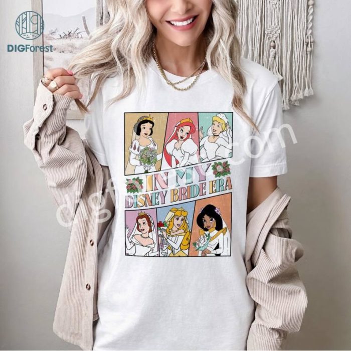 Disney In My Bride Era Disneyworld Princess Bachelorette Party Shirt WDW Disneyland Castle Princess Bride To Be Bridesmaid Group Shirt