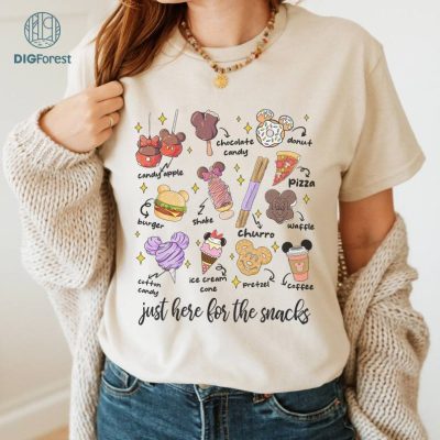 Disneyland Just Here For The Snacks Shirt, Disneyland Snacks Png, Snack Goals Png, Disneyland Vacation, Disneyland Epcot Png, Digital Download