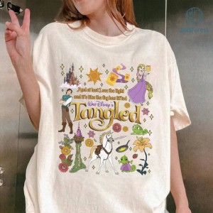 Disney Rapunzel Princess Shirt, Retro Tangled Shirt, Disneyland Princess Shirt, Tangled Shirt, Pascal shirt, Rapunzel Flynn Rider Shirt