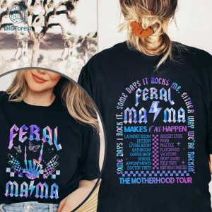 Feral Mama I Love You Skeleton and Checkered Mother's Day Shirt | Woman Skeleton Mother's Day Shirt | Skull Mama Shirt | Gift For Mom