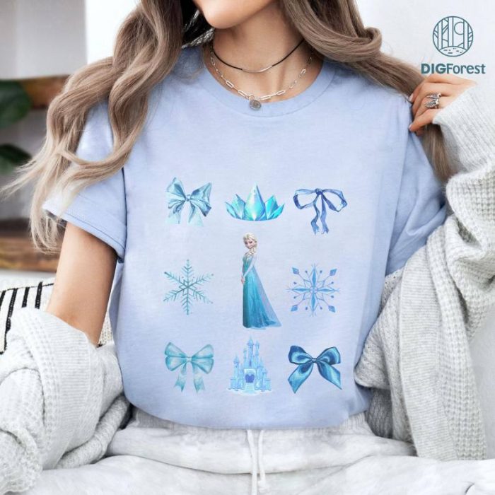 Disneyland Princess Coquette Shirt, Disney Frozen Elsa Coquette Png, WDW Disneyland Princess Girl Trip Png, Princess Birthday Girl, Digital Download