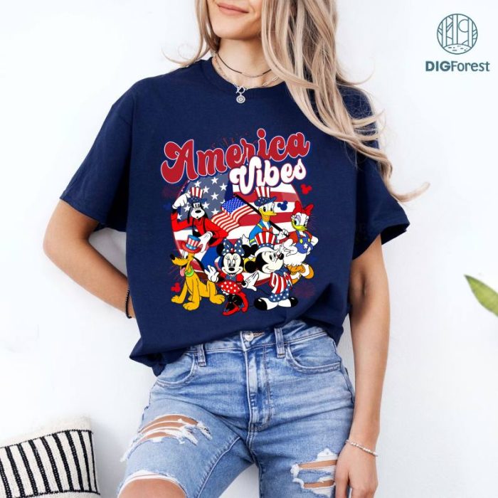 Disney Mickey and Friends America Vibes Shirt, 4th Of July Shirt, Independence Shirt, Freedom Shirt, Patriotic Shirt,Disneyland America Vibes Shirt