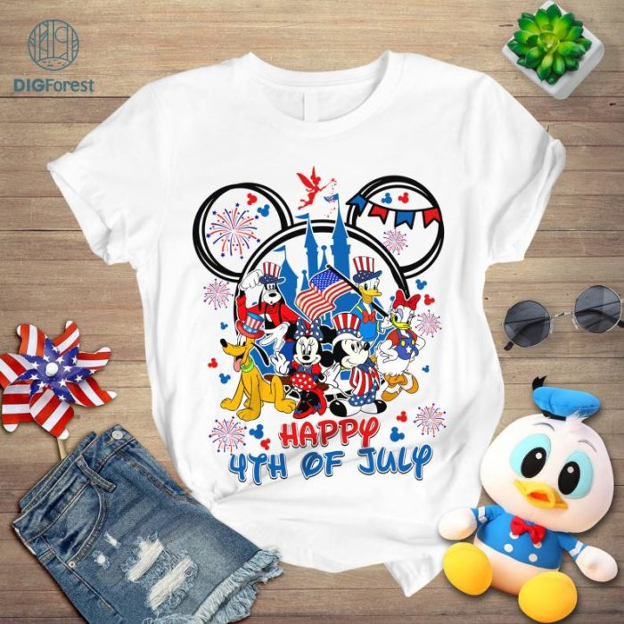 Disney Happy 4th of July Shirt, Disneyland Mickey and Friends 4th of July Shirt, 4th of July Shirt, Magic Kingdom Shrit, Independence Day Shirt