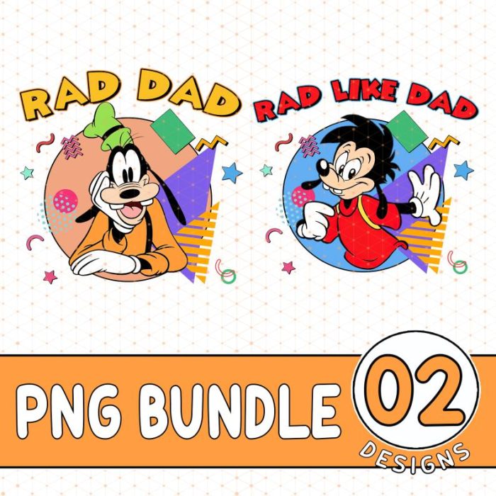 Disney Goofy Rad Dad Bundle, A Goofy Movie Dad and Son Shirt, Max Rad Like Dad Shirt, Goofy and Max Goof Matching Shirt, Fathers Day Gift