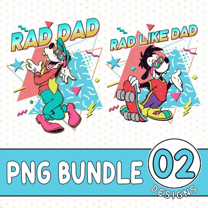 Disney Goofy Rad Dad Bundle, Max Rad Like Dad Shirt, A Goofy Movie Dad and Son Shirt, Goofy and Max Goof Matching Shirt, Fathers Day Gift