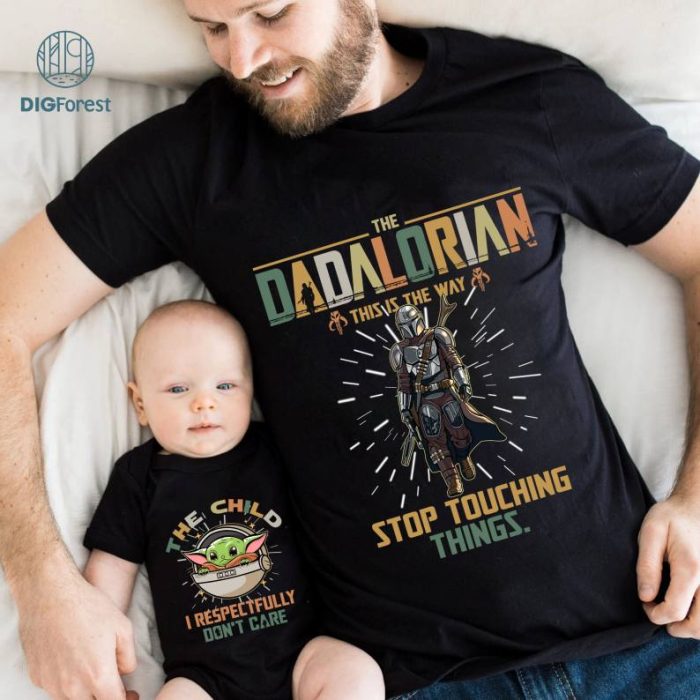 Starwars Dadalorian The Child Bundle, Fathers Day Gift T-shirt, Starwars Dad Son Shirt, Disneyland Family 2024 Shirt, Father and Son Shirt