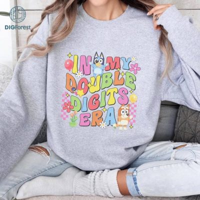 Bluey In My Double Digits Era Shirt, Double Digits Birthday Boy Girl Png, Bluey Bingo Birthday Boy Girl Png, Digital Download