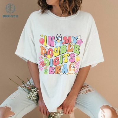 Bluey In My Double Digits Era Shirt, Double Digits Birthday Boy Girl Png, Bluey Bingo Birthday Boy Girl Png, Digital Download