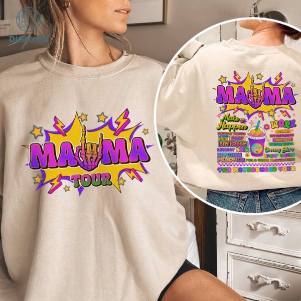 Two-sided The Motherhood Tour Mothers Day Shirt | Mama Tour Shirt | Mother's Day Gift | Cool Mom Shirt | Gift For Mom