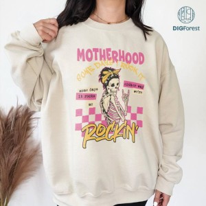 Motherhood Some Day I Rock it Mother Day Shirt | Vintage Mama Design Shirt | Mother's Day Gift | Cool Mom Shirt | Gift For Mom