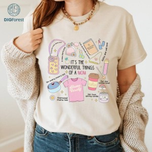 Its The Wonderful Things Of A Mom Shirt | Mothers Day Busy Doing Mom Stuff Groovy Shirt | Mother's Day Gift | Cool Mom Shirt | Gift For Mom