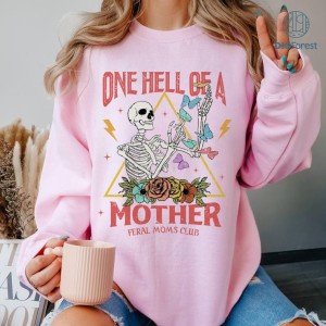 Somebodys Feral Mom Flower Shirt | One Hell Of A Mother Floral Shirt | Mother's Day Gift For Mom | Cool Mom Club | Mother Appreciate