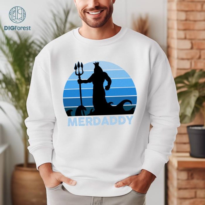 Merdaddy Shirt For Fathers Day, Funny Gift For Your Daddy, Dad Birthday Shirt, Merman Gift, Gift for daddy, Father Day Shirt, Daddy Shirt