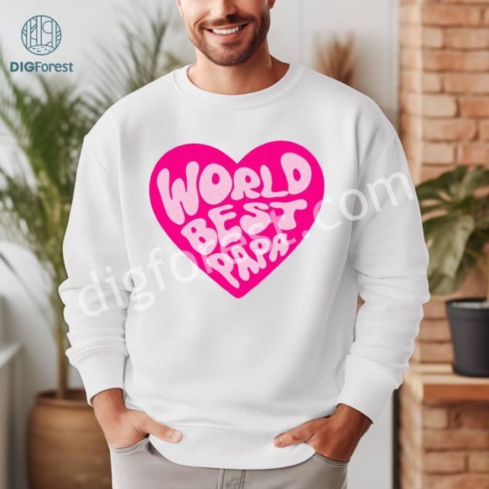 World Best Papa Shirt, World's Best PaPa, Papa Shirt, Fathers Day Tee, Best Papa Gift Shirt, World Best Papa, Groovy Heart Tee, Groovy Vibes