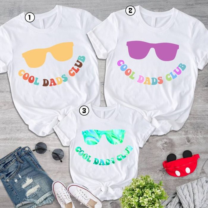 Cool Dads Club Sunglass Emo Groovy Bundle, Cool Dad Club Matching T-shirt, Cool Dad Shirt, Groovy Dad Shirt, Father's Day Shirt