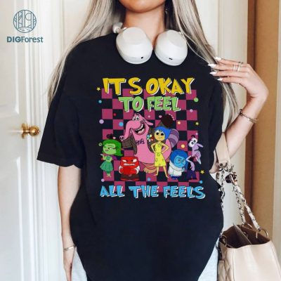 Disneyland Inside Out It's Okay To Feel All The Feels Shirt, Disney Inside Out Mental Health Shirt, Inclusion Shirt Disneyland Speech Therapy Shirt
