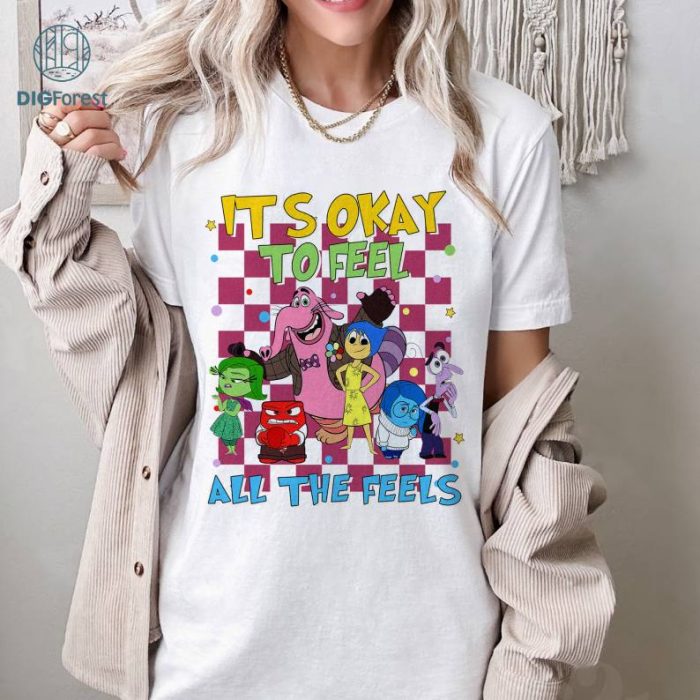 Disneyland Inside Out It's Okay To Feel All The Feels Shirt, Disney Inside Out Mental Health Shirt, Inclusion Shirt Disneyland Speech Therapy Shirt