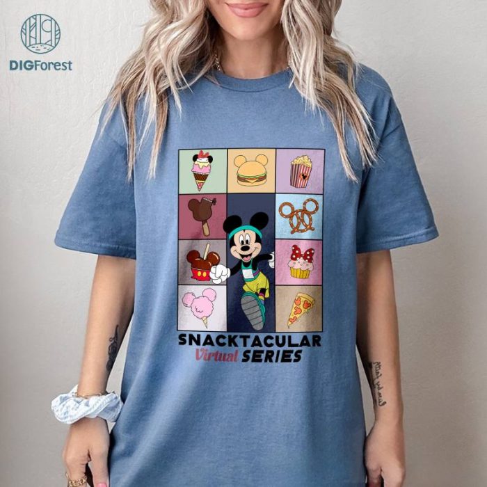 RunDisneyland Virtual Series 2024 Shirt, Disney Mickey Minnie Snacks Marathon Shirt, Disneyland Runner Run All The Miles Eat All The Snacks Shirt