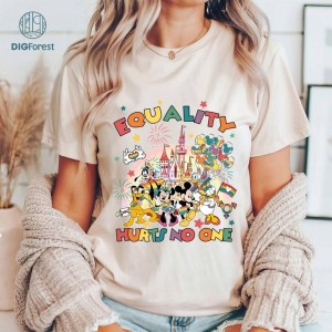 Equality Hurts No One Mickey and Friends Rainbow LGBT Shirt, Disneyland Pride Nite Shirt, Mickey And Friends LGBT Shirt, LGBTQ+ Gifts