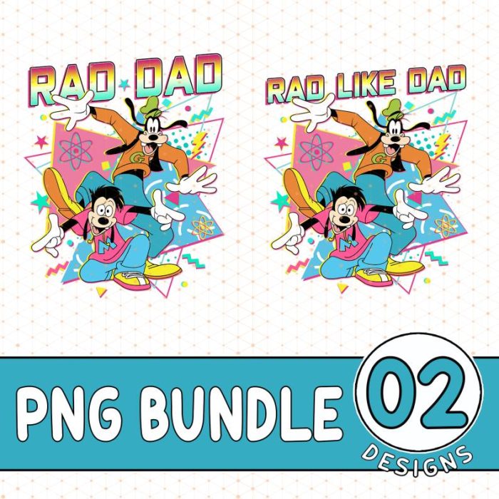 Dad And Son Bundle | Matching Father Son Shirts | Father And Son Outfit | Disney Goofy And Max Goof Rad Dad Rad Like Dad Shirt | Disneyworld Dad Tee