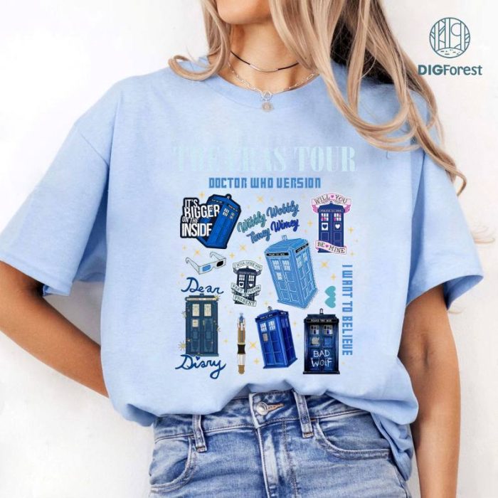 Doctor Who The Eras Tour Shirt, The Doctor Vintage Shirt, Police Box Starry Night Shirt, Movie Series Shirt, David Tennant Shirt,Timey Wimey