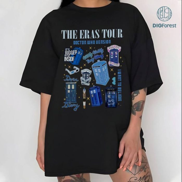 Doctor Who The Eras Tour Shirt, The Doctor Vintage Shirt, Police Box Starry Night Shirt, Movie Series Shirt, David Tennant Shirt,Timey Wimey