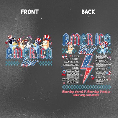 Bluey America Tour 4th of July Shirt - Patriotic Independence Day T-Shirt | Memorial Day Gift for Her