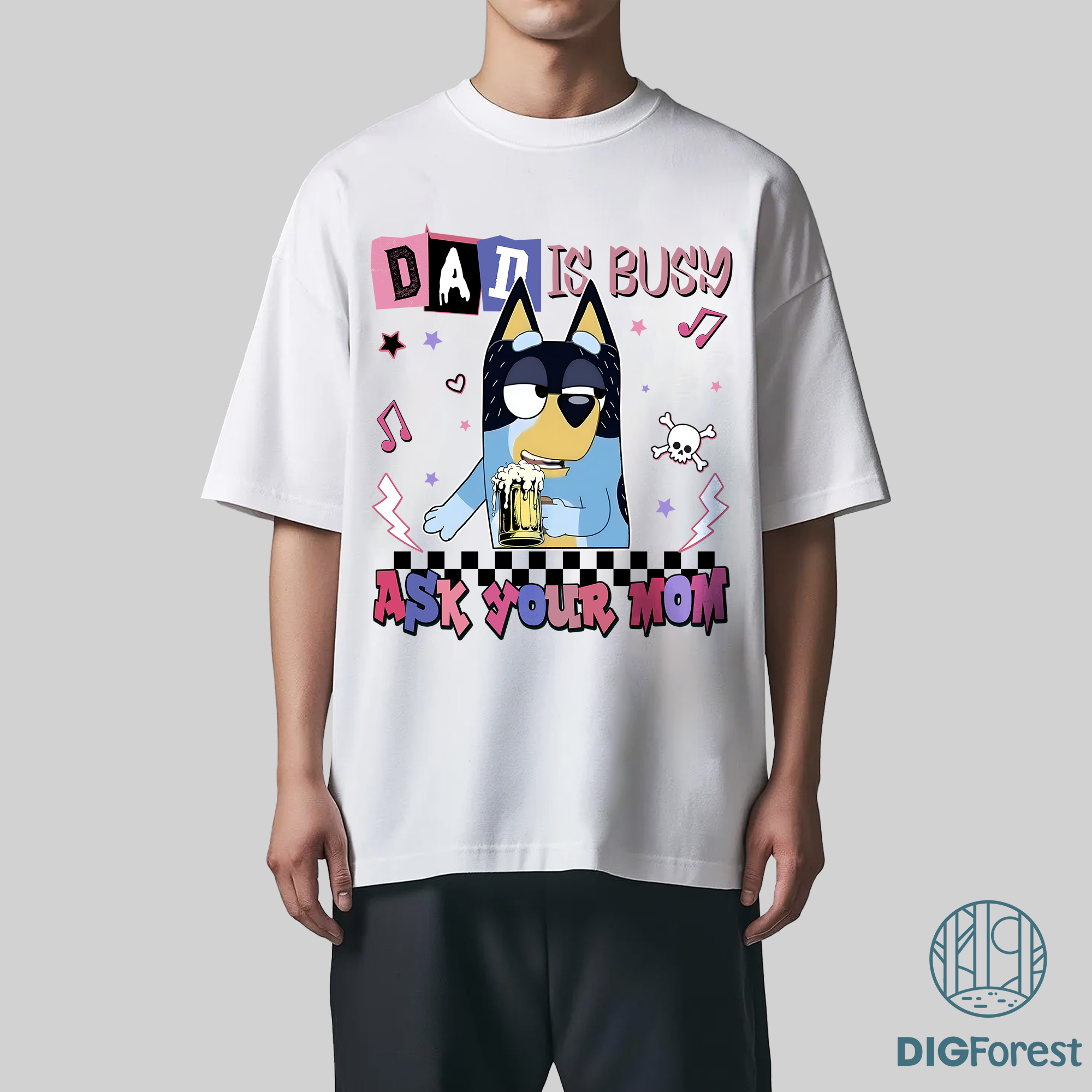 Deadpool "Dad Is Busy Ask Your Mom" Shirt | Funny Marvel Dad Tee | Father’s Day Gift for Cool Dads