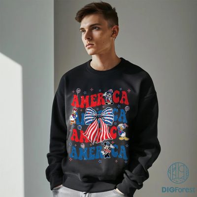 Disney Coquette Mickey and Friends 4th of July Shirt - American Patriotic Family Independence Day 2024 Tee Disney Coquette Mickey and Friends 4th of July Shirt - American Patriotic Family Independence Day 2024 Tee