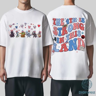 The 4th Is Strong in This Land Shirt - Star Wars US Flag Two-Sided Tee | Disneyland Patriotic Family 2024
