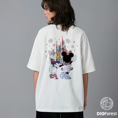Minnie & Daisy Happy 4th of July T-Shirt - Disney Bestie Patriotic Tee | WDW Girls Trip Women’s Freedom Shirt
