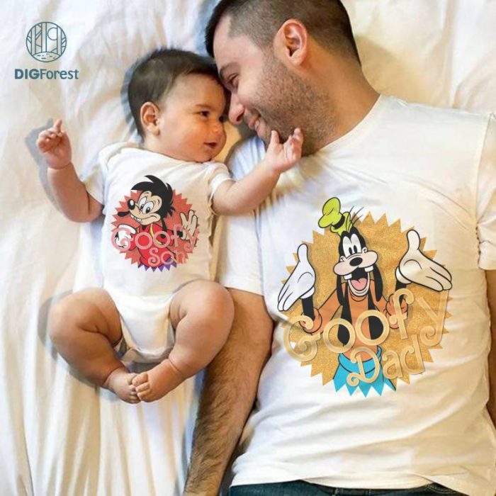Dad And Son Bundle | Matching Father Son Shirts | Father And Son Outfit | Disney Goofy And Max Goof Rad Dad Rad Like Dad Shirt | Disneyworld Dad Tee