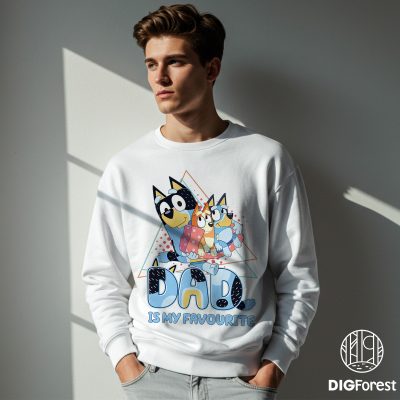 Bluey Dad Is My Favourite PNG | Bluey Dad Life Digital Download | Bingo Family PNG Design for Shirts | Instant Download for Family & Friends Bluey Dad Is My Favourite PNG | Bluey Dad Life Digital Download | Bingo Family PNG Design for Shirts | Instant Download for Family & Friends