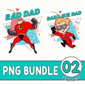 Bob Parr and Dash Parr Dad And Son Matching Bundle | Bob Parr Rad Dad Shirt | Rad Like Dad Shirt | Fathers Day Shirt | Incredibles Shirt