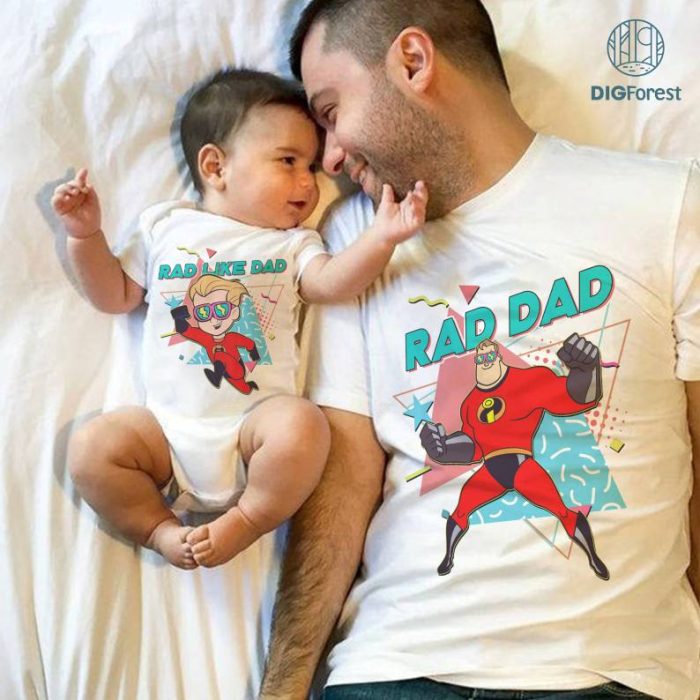 Bob Parr and Dash Parr Dad And Son Matching Bundle | Bob Parr Rad Dad Shirt | Rad Like Dad Shirt | Fathers Day Shirt | Incredibles Shirt