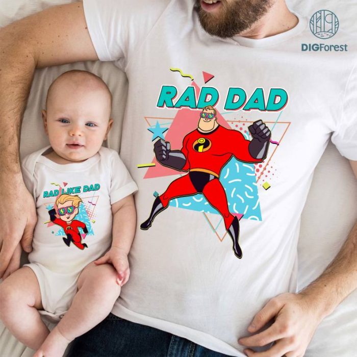 Bob Parr and Dash Parr Dad And Son Matching Bundle | Bob Parr Rad Dad Shirt | Rad Like Dad Shirt | Fathers Day Shirt | Incredibles Shirt