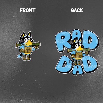 Bluey Bandit Rad Dad Shirt, Bluey My Dad Is Awesome Png, Father's Day Gift, Funny Daddy, Birthday Gift For Dad, Bluey Digital Download
