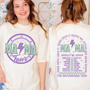 Two-sided The Motherhood Tour Mothers Day Shirt | Mama Rock Tour Mother's Day Gift | Cool Mom Shirt | Gift For Mom