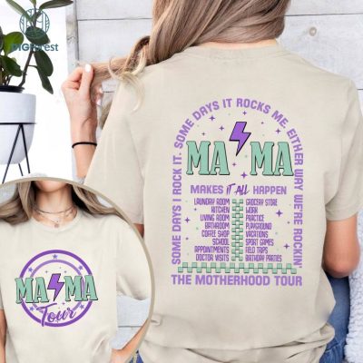 Two-sided The Motherhood Tour Mothers Day Shirt | Mama Rock Tour Mother's Day Gift | Cool Mom Shirt | Gift For Mom