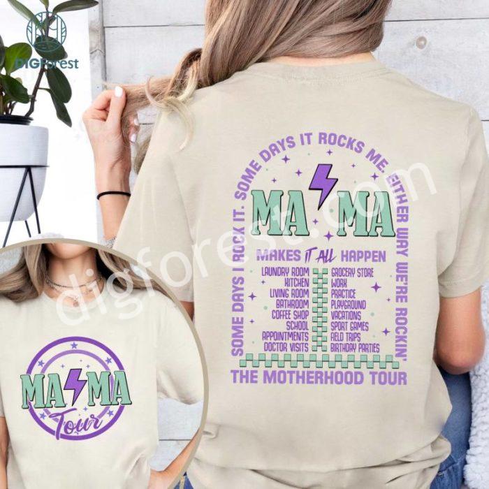 Two-sided The Motherhood Tour Mothers Day Shirt | Mama Rock Tour Mother's Day Gift | Cool Mom Shirt | Gift For Mom