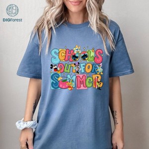 Disney Mickey and Friends School's Out For Summer Shirt Download, End of School Year Png, Teacher Last Day Of School Png, Summer Vacation Png