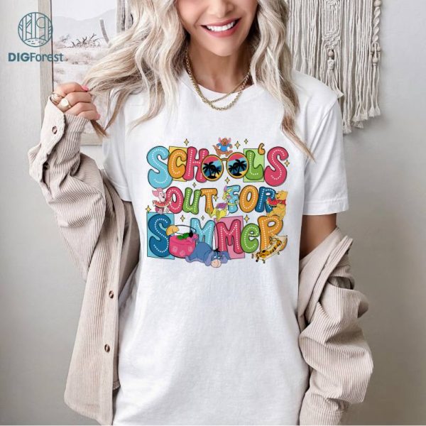 Disney Winnie The Pooh School's Out For Summer Shirt | Disneyworld Pooh Piglet Summer Shirt | Last Day Of School Shirt | Teacher Apreciation Gift