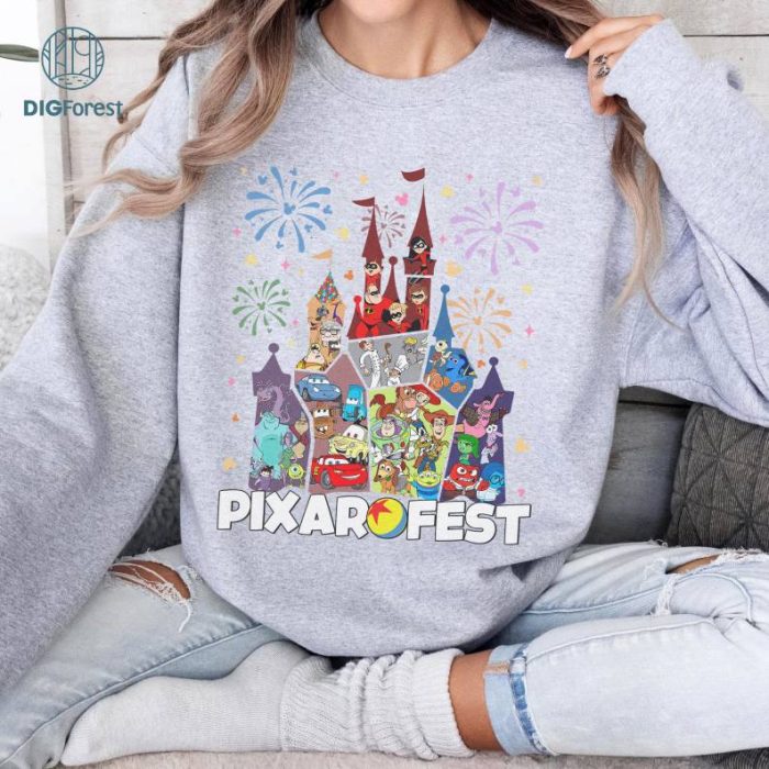 Disneyland Castle Pixar Fest 2024 Shirt, Pixar Pals Playtime Party Celebrating Friendship & Beyond Shirt, Pixar Toy Story Tee, Family Trip