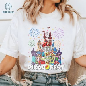 Disneyland Castle Pixar Fest 2024 Shirt, Pixar Pals Playtime Party Celebrating Friendship & Beyond Shirt, Pixar Toy Story Tee, Family Trip
