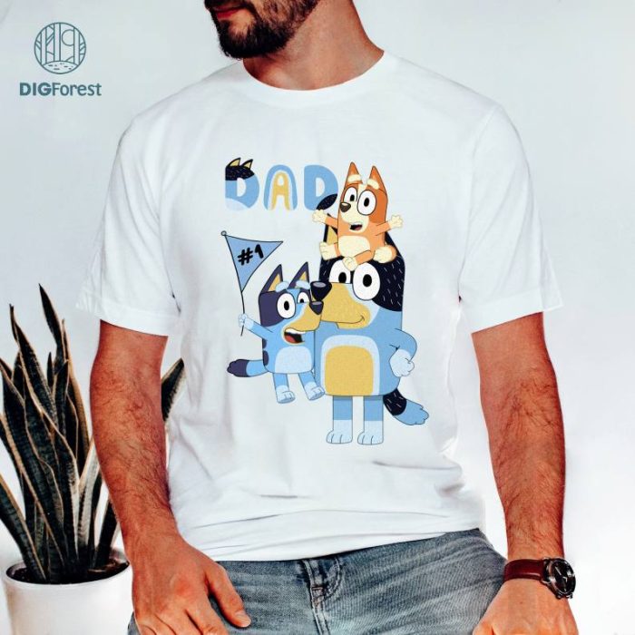 Best Dad Ever Bluey Shirt, Cool Dad Club Shirt, Bluey Dad Shirt, Bluey Fathers Day Shirt, Dad Birthday Gift, Dad Bluey Family Shirt