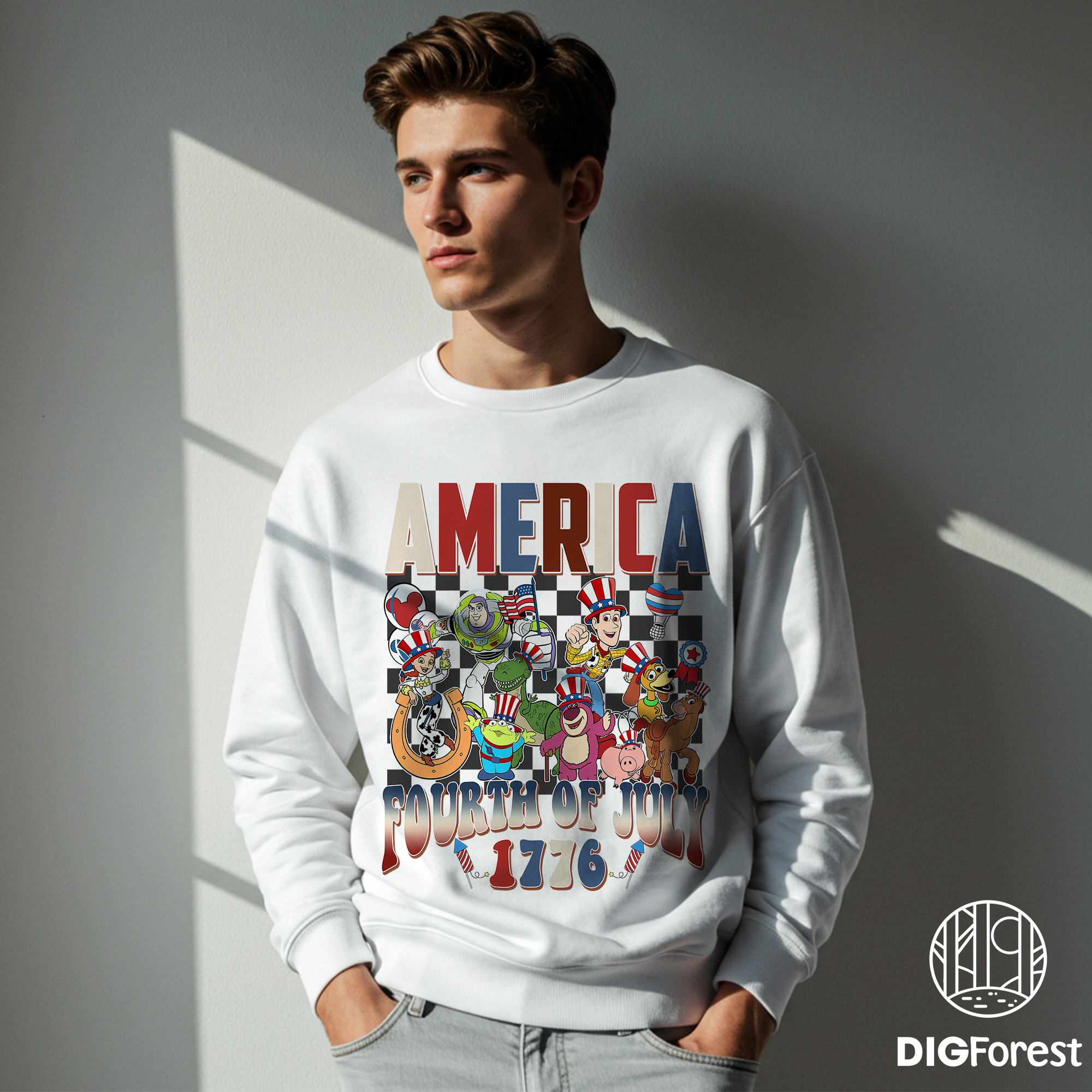 Disney Toy Story 4th of July Shirt – Checkered Disneyland Patriotic Tee with Woody, Jessie & Buzz Lightyear, Memorial Day Shirt Disney Toy Story 4th of July Shirt – Checkered Disneyland Patriotic Tee with Woody, Jessie & Buzz Lightyear, Memorial Day Shirt