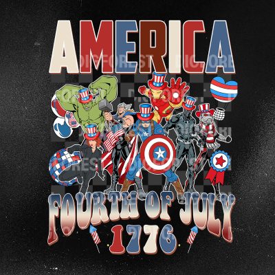 Avengers Checkered 4th of July Shirt | Patriotic Iron Man Thor Captain America Tee | Disneyworld Independence Day Shirt