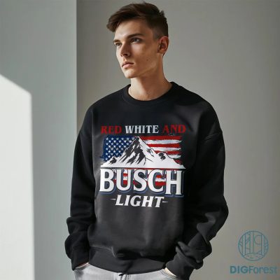 Red White and Busch Light 4th of July Shirt, 4th of July Shirt, Independence Day, American Flag Shirt