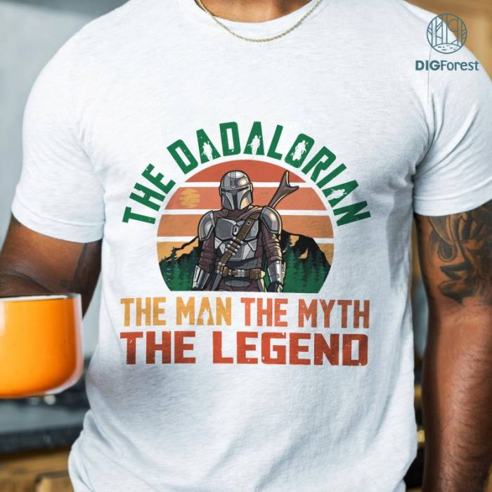 The Dadalorian The Man The Myth the Legend Star Wars Dad Father Day Shirt, Dadalorian Shirt, Fathers Day Shirt, Dadalorian And The Child Retro Vintage Dad Shirt Gift